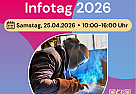 Plakat für Infotag 2026 mit Schweißerbild und Veranstaltungsdetails in Neumünster